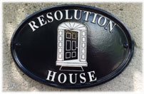 Resolution House plaque